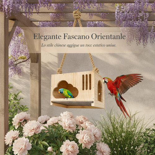 Casetta per uccelli legno - casetta,
